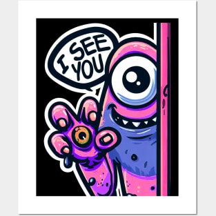 I SEE YOU Monster Posters and Art